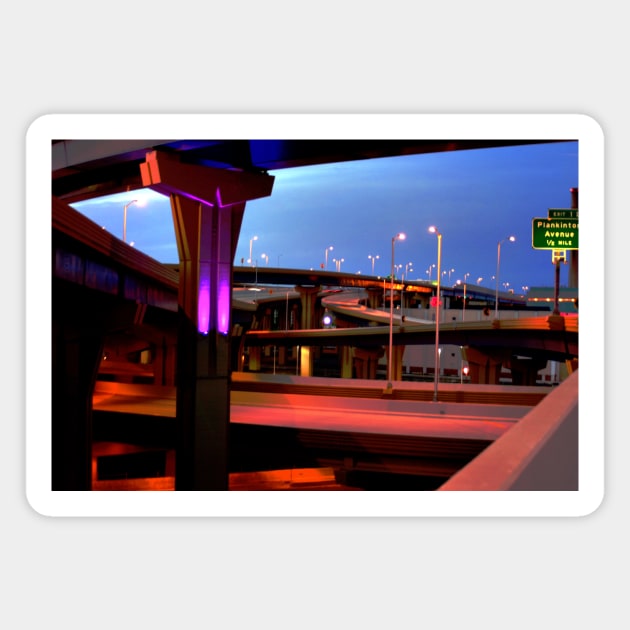 Downtown Overpass Magnet by Rich McRae